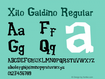 Xilo Galdino Regular Version 1.00 May 30, 2010, initial release图片样张