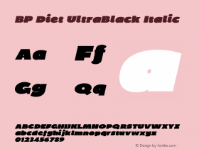 BP Diet UltraBlack Italic Version 001.000图片样张