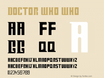 Doctor Who Who Version 1.0 Font Sample