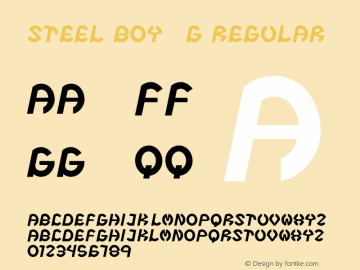 Steel Boy__G Regular Ver.1  Gomarice Font  2005/05/11 Font Sample