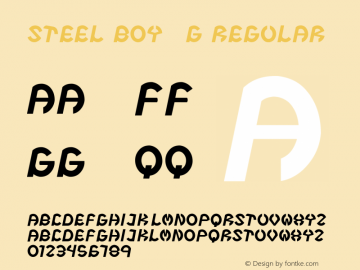 Steel Boy__G Regular Ver.1  Gomarice Font  2005/05/11图片样张