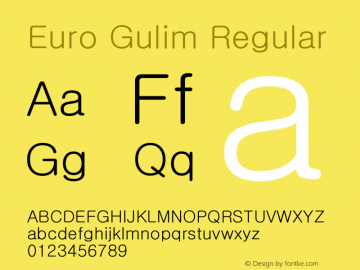 gulim font bold