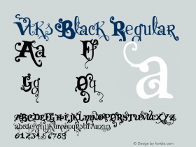 Vtks Black Regular Version 1.00 September 4, 2007, initial release Font Sample