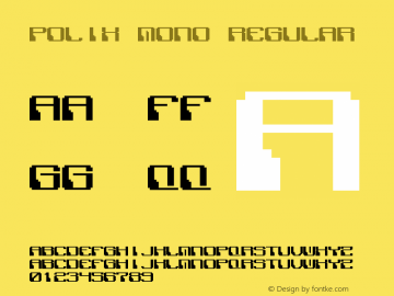 Polix Mono Regular Version 1.0图片样张