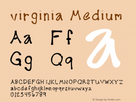 virginia Medium Version 001.000 Font Sample