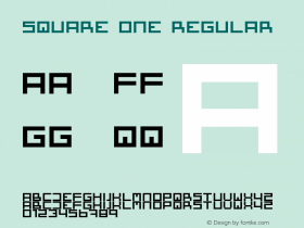 Square One Regular Version 1.000 Font Sample