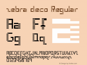 zebra deco Regular Version 1.000 Font Sample