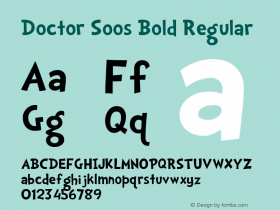 Doctor Soos Bold Regular Version 1.00 May 14, 2010, initial release图片样张