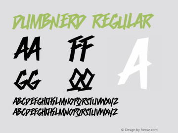 Dumbnerd Regular Unknown Font Sample