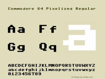 Commodore 64 Pixelized Regular 1.2 Font Sample