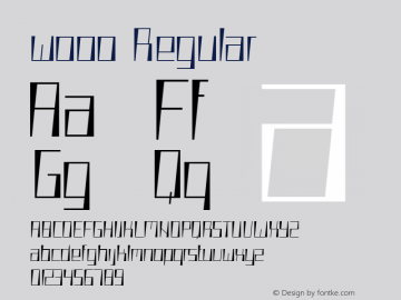 wooo Regular 001.000 Font Sample