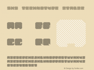 SHD TechnoType Italic Version 1.000 2008 initial release图片样张