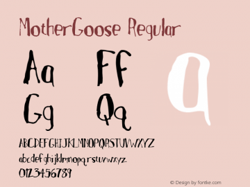 MotherGoose Regular 001.000 Font Sample