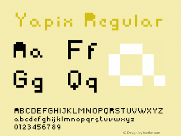 Yapix Regular 001.001 Font Sample