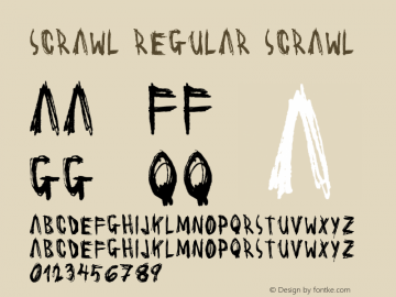 Scrawl Regular Scrawl Version 1.00图片样张