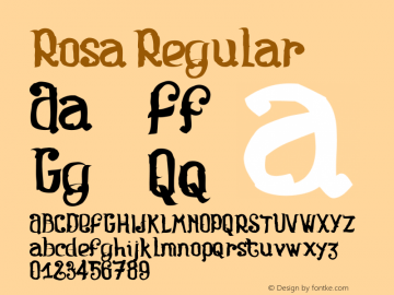 Rosa Regular Version 1.000图片样张