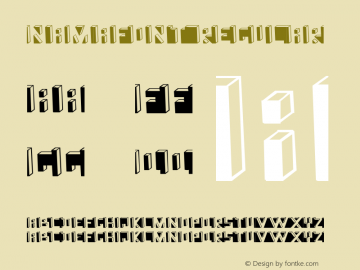 Namafont Regular Version 001.000 Font Sample