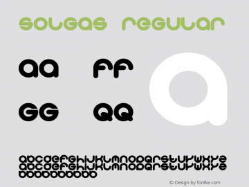 solgas Regular Version 1.0 Font Sample