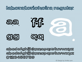 Laboratoriokoira Regular Version 1.00 December 7, 2009, initial release Font Sample