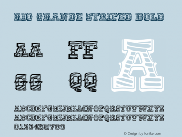Rio Grande Striped Bold Version 1.00 July 17, 2010, initial release Font Sample
