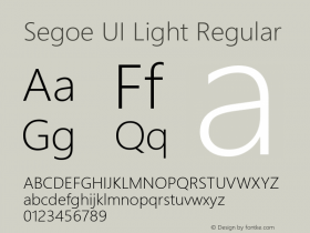 Segoe UI Light Regular Version 5.53图片样张