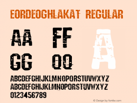 Eordeoghlakat Regular Macromedia Fontographer 4.1 1.8.2010 Font Sample