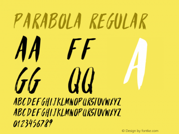 PARABOLA Regular Version 1.000;PS 001.000;hotconv 1.0.70;makeotf.lib2.5.58329 DEVELOPMENT图片样张