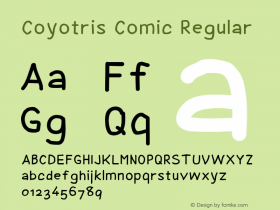 Coyotris Comic Regular 1 Font Sample