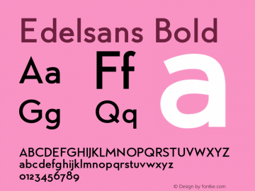 Edelsans Bold 3.000 Font Sample