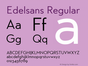 Edelsans Regular 3.000 Font Sample