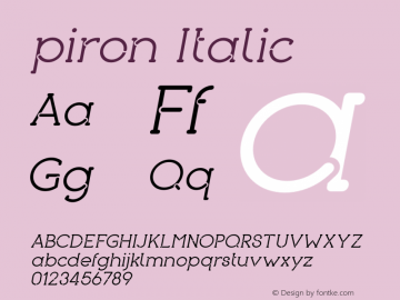 piron Italic Unknown图片样张