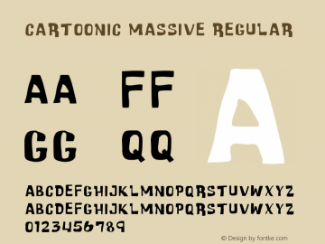 Cartoonic Massive Regular 1 Font Sample