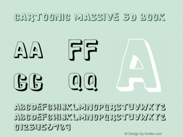 Cartoonic Massive 3D Book Version 1 Font Sample