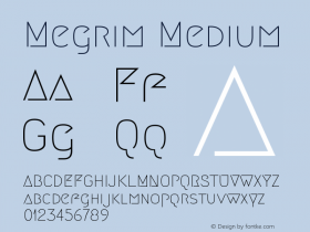 Megrim Medium Version 20110427 Font Sample