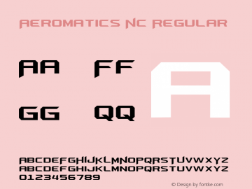 Aeromatics NC Regular Version 1.000 2010 initial release Font Sample