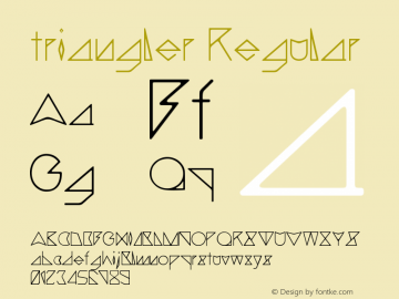 triangler Regular Version 1.0 Font Sample