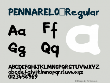 PENNARELO Regular Version 1.00 July 30, 2010,图片样张
