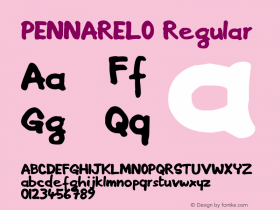 PENNARELO Regular Version 1.00 July 30, 2010, initial release Font Sample