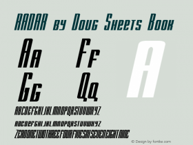 RADAR by Doug Sheets Book Version 1.0 Font Sample