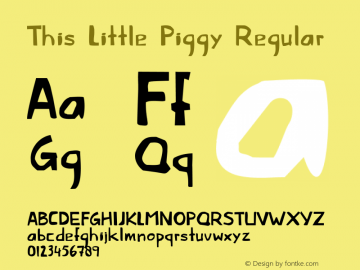 This Little Piggy Regular Version 1.002图片样张