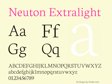 Neuton Extralight Version 1.4图片样张
