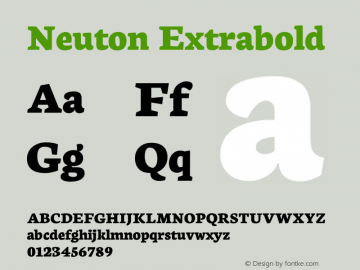 Neuton Extrabold Version 1.45图片样张