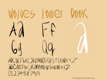 Wolves Lower Book Version  6/6/97 revision 0 Font Sample