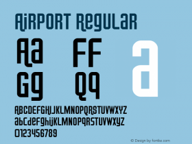 Airport Regular Version 1.000 Font Sample