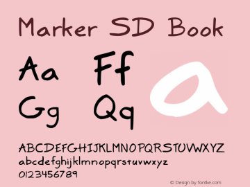 Marker SD Book Version 1.4 2009 Font Sample