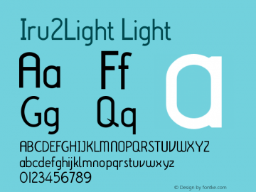 Iru2Light Light Version 001.000 Font Sample