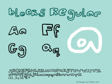 blocks Regular Lanier My Font Tool for Tablet PC 1.0 Font Sample