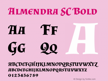 Almendra SC Bold Version 1.003图片样张