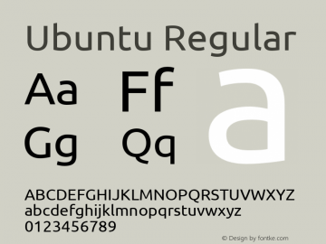 Ubuntu Regular Version 0.80 Font Sample