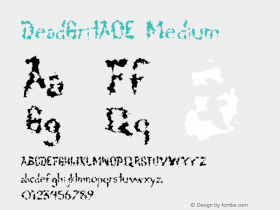 DeadGritAOE Medium Version 001.000 Font Sample